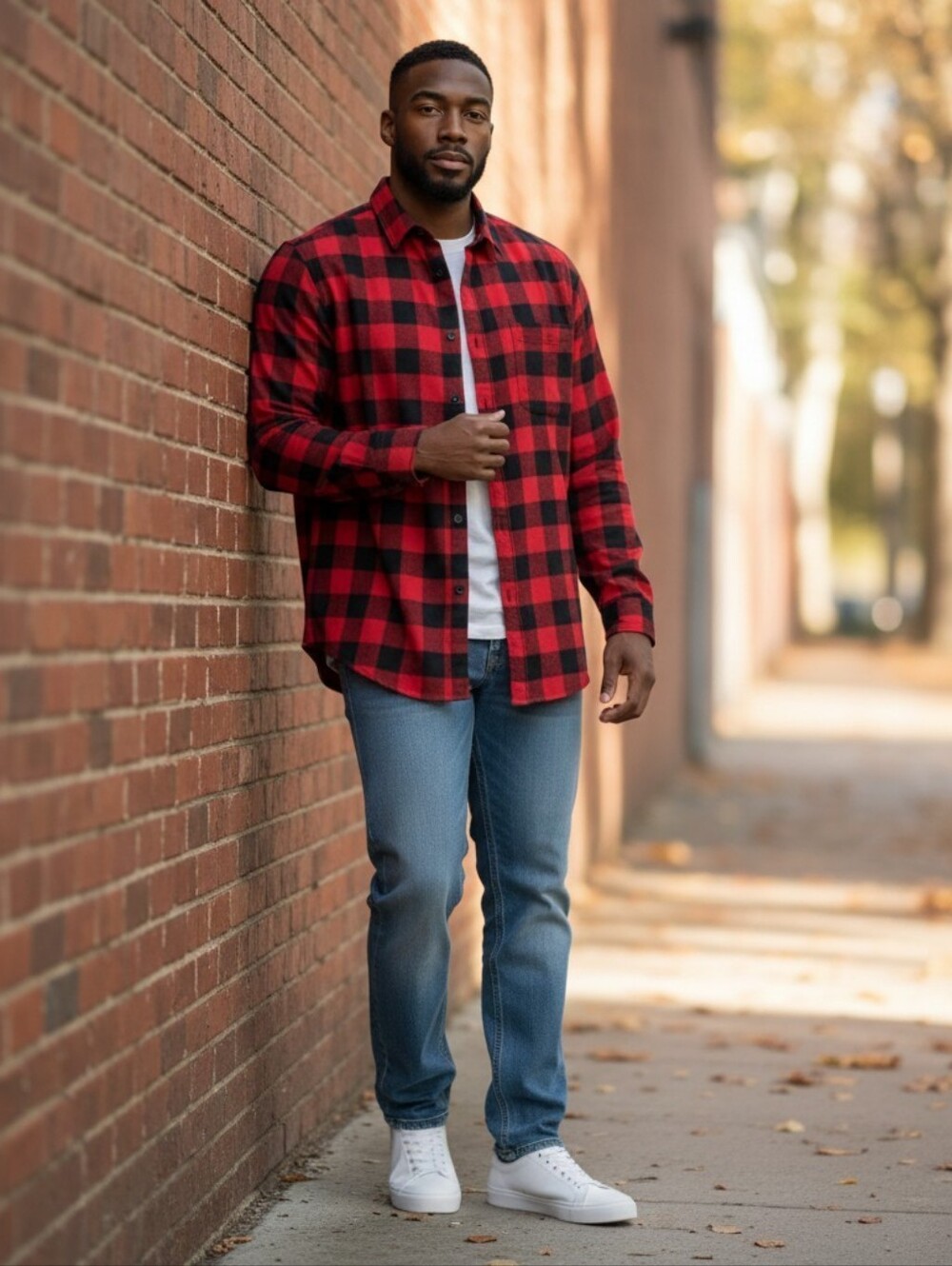 Magellan Outdoors Long Sleeve 100% Cotton Plaid Shirt 2XL Men's
